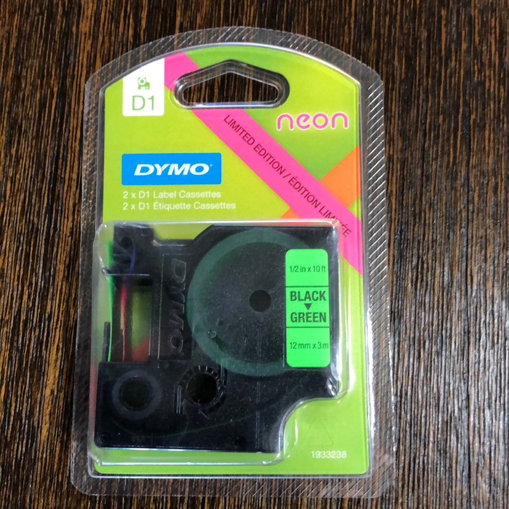 Neon green & neon pink label cassettes